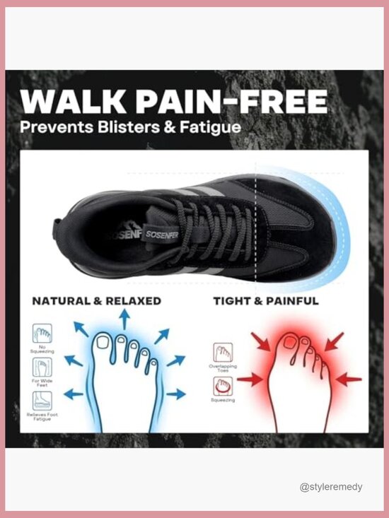 Wide Toe Box Trail Running Shoes, Hands Free Slip On Sneakers, Gym Cross main image 7